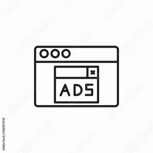 website ads icon sign vector