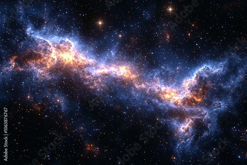 A stunning galaxy, showcasing vibrant colors and cosmic beauty, ideal for astronomical and space-themed projects. photo