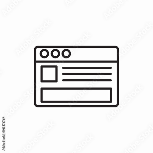 website content icon sign vector