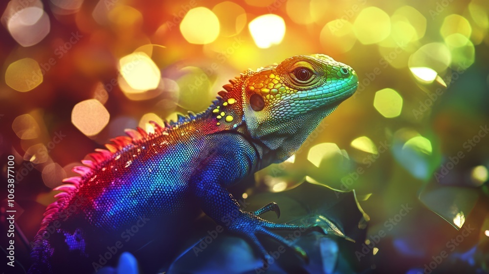 colourful iguana colourful iguana