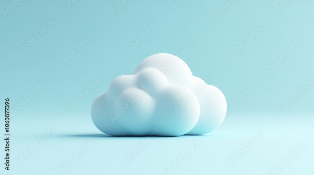 A serene, fluffy white cloud floats above a calm, reflective ocean under a vibrant blue sky. A serene, fluffy white cloud floats above a calm, reflective ocean under a vibrant blue sky.