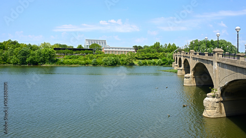 Historic Washington Street Pedestrian Bridge. Indianapolis, Indiana