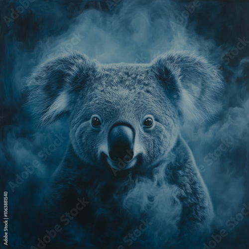 Koala in the Mist - Wildlife Art Print