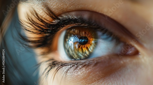 Close-Up of Natural Eye Detail Outdoors photo