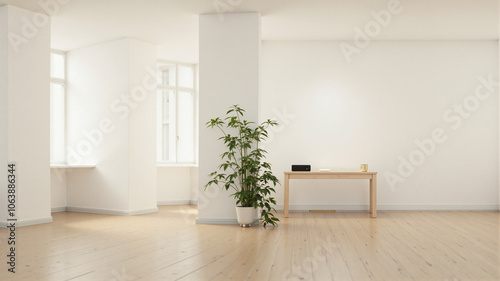 minimal modern living room with sofa and wall paint