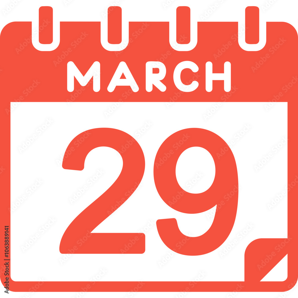 29 March Vector Icon Design 29 March Vector Icon Design