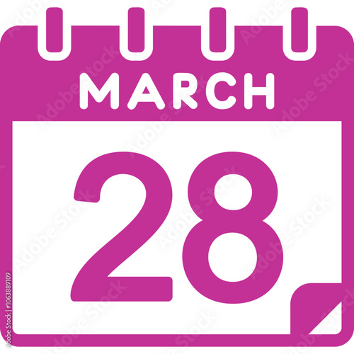 28 March Vector Icon Design