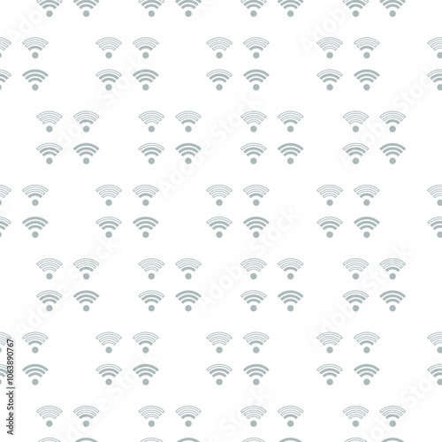 Wifi internet sign icon seamless pattern background