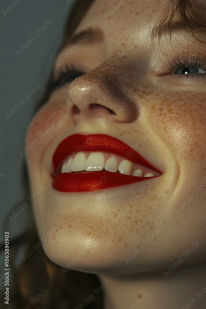Woman with red lipstick Woman with red lipstick