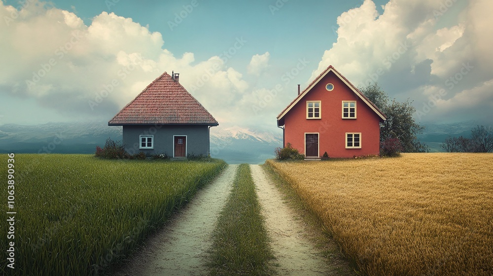property home financing and the choice of serene rural living with peaceful nature and modern design. property home financing and the choice of serene rural living with peaceful nature and modern design.