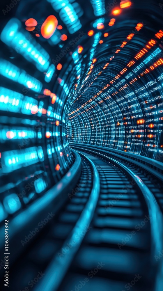 Explore the Futuristic Journey Through a High-Tech Tunnel