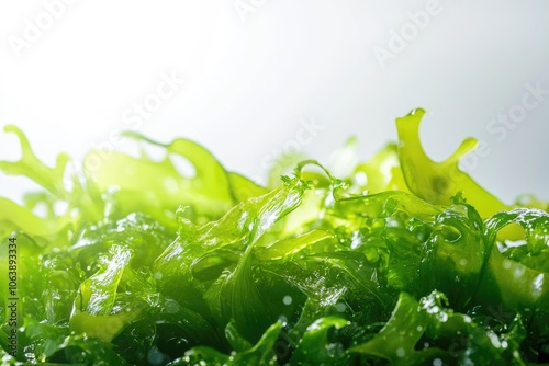 Fresh Sea Kale and Laminaria Seaweed: Asian-inspired Superfood Composition photo