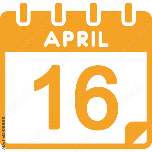 16 April Vector Icon Design