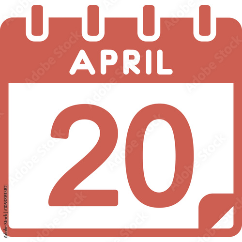 20 April Vector Icon Design