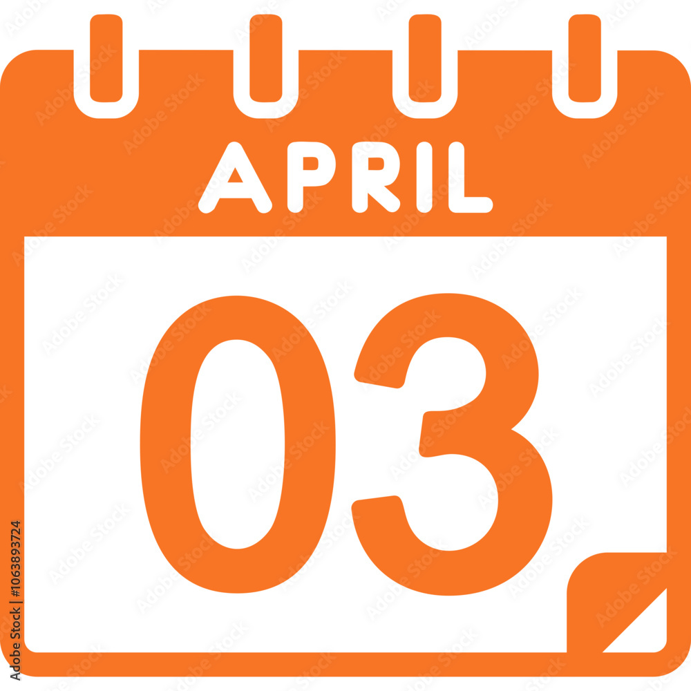 3 April Vector Icon Design 3 April Vector Icon Design