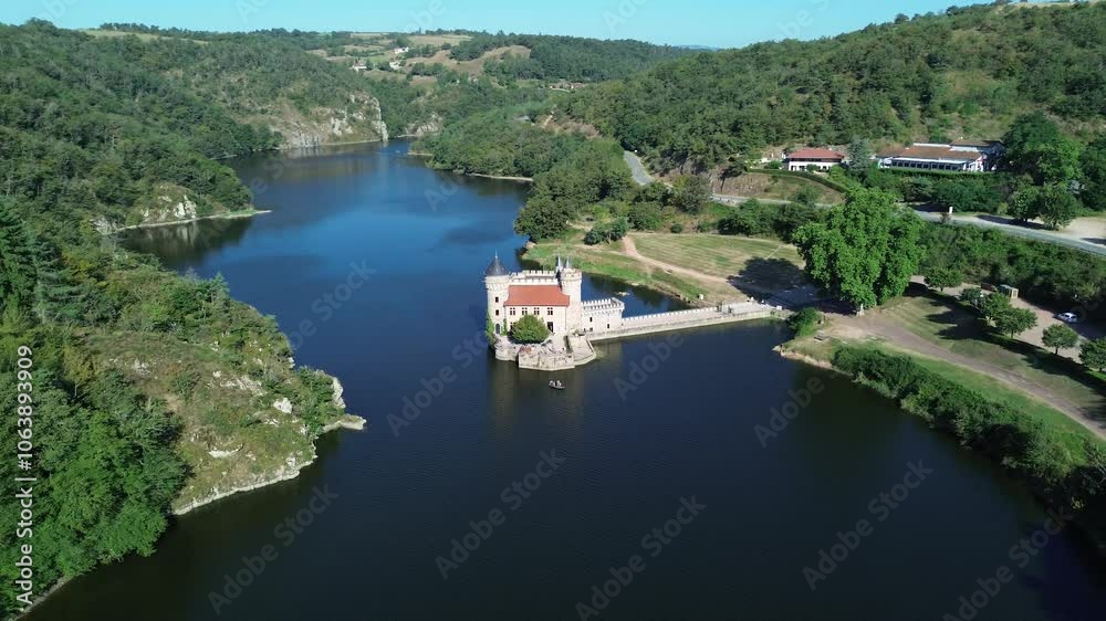 drone video Roche castle france europe