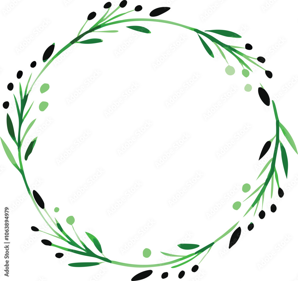 Simple Green Branch Wreath Floral Design Simple Green Branch Wreath Floral Design