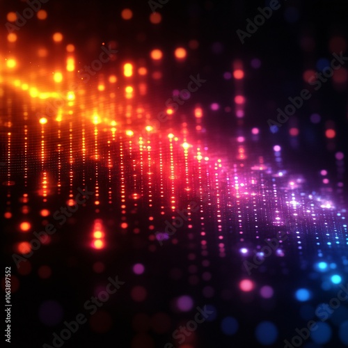 Wallpaper Mural Abstract Colorful Lights Background with Bokeh Effect Torontodigital.ca