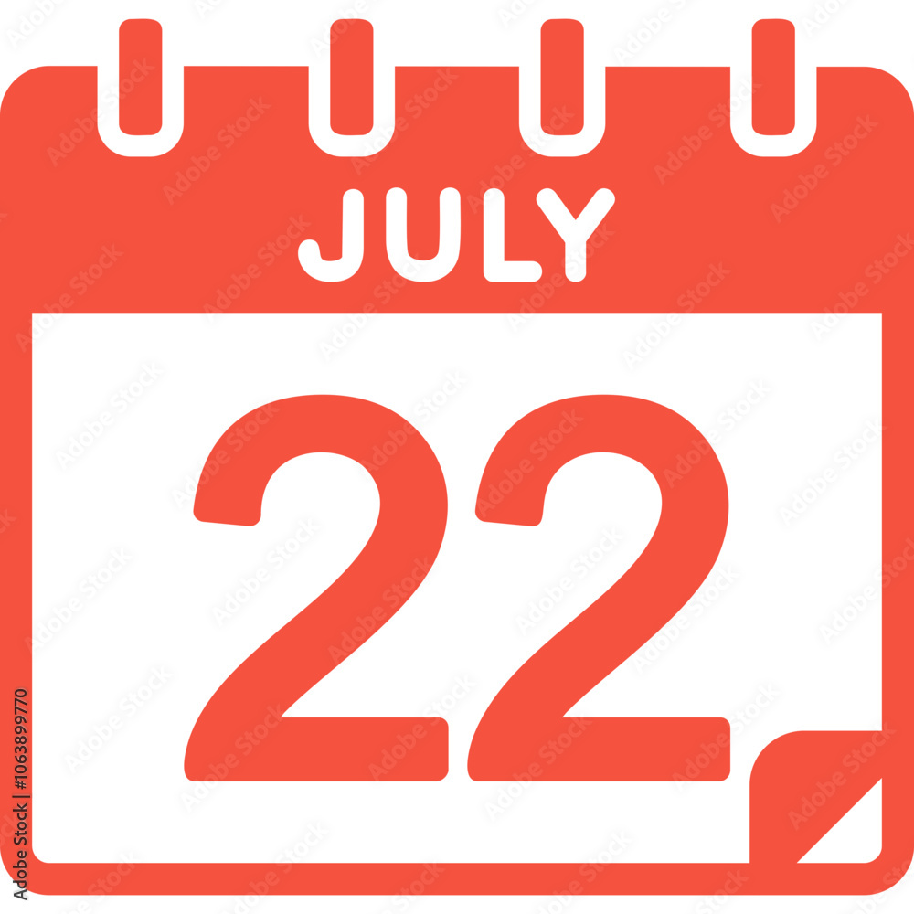 22 July Vector Icon Design 22 July Vector Icon Design