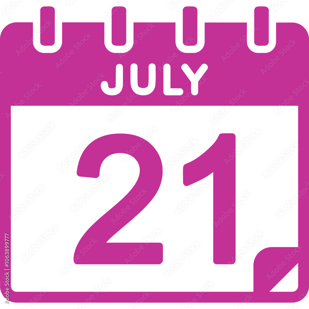 21 July Vector Icon Design 21 July Vector Icon Design