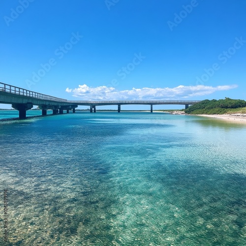 Azure skies and waters in Three Bridges.