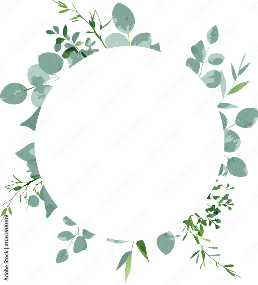 Eucalyptus Greenery Wreath Circular Frame Eucalyptus Greenery Wreath Circular Frame
