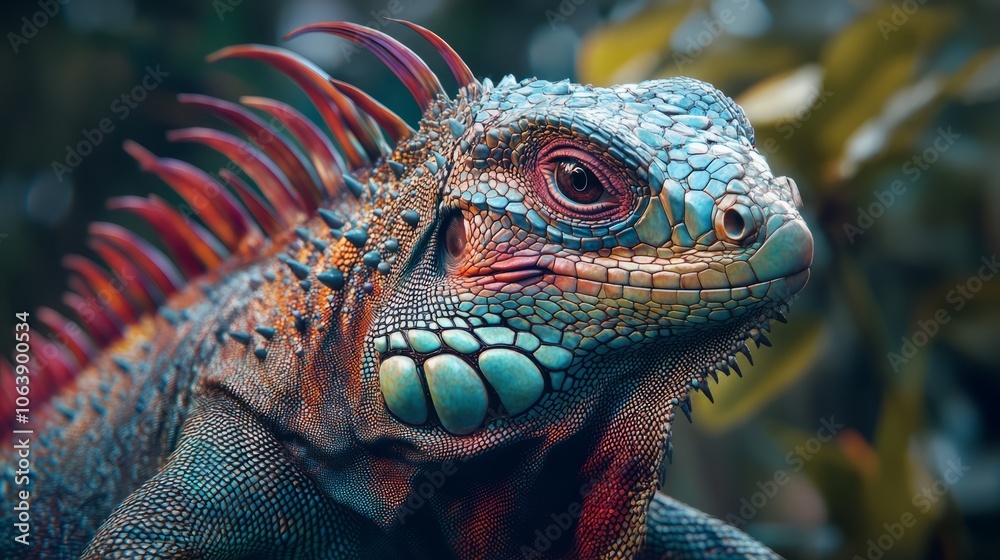 Fototapeta premium close-up iguana