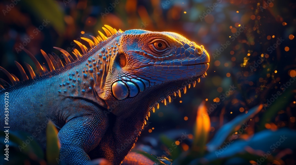 Fototapeta premium close-up iguana