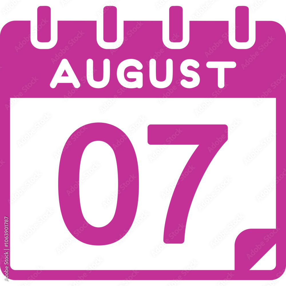 7 August Vector Icon Design 7 August Vector Icon Design