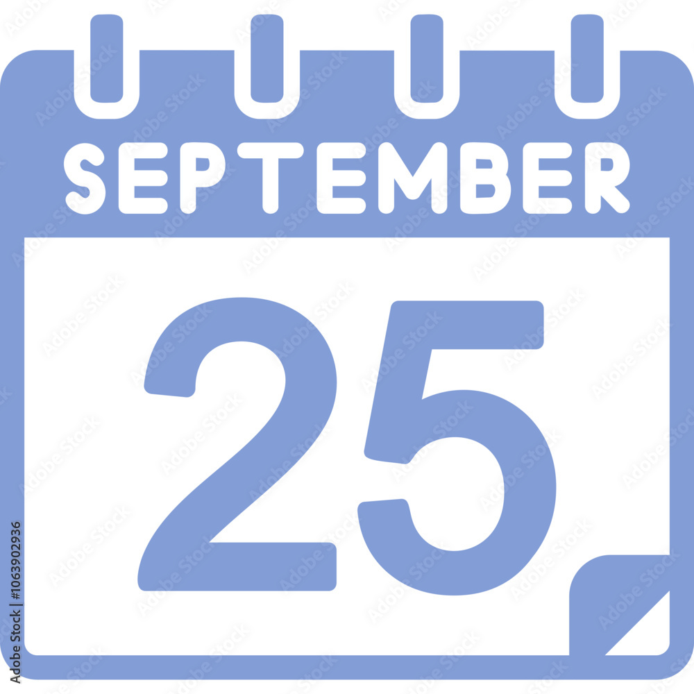 25 September Vector Icon Design 25 September Vector Icon Design