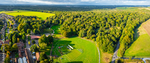 The village of Edwinstowe in the midst of Sherwood Forest, Nottinghamshire, England photo