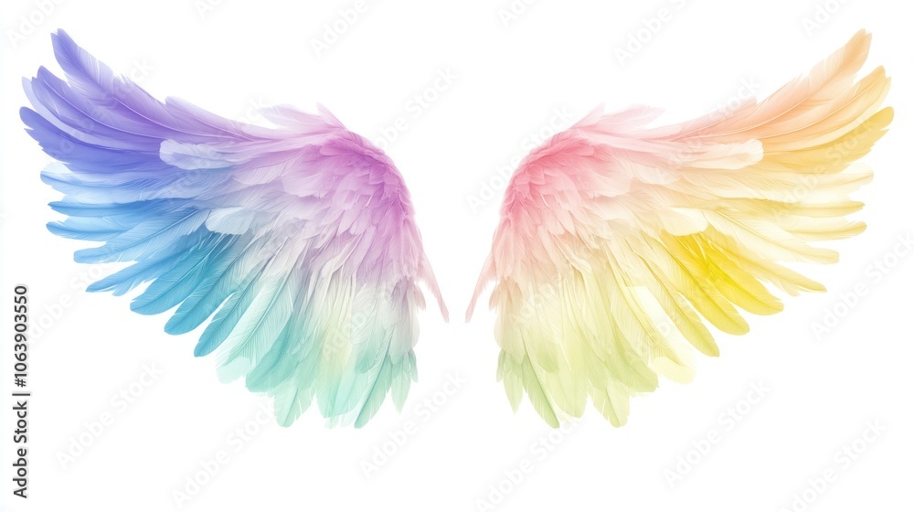 Obraz premium Colorful Angel Wings