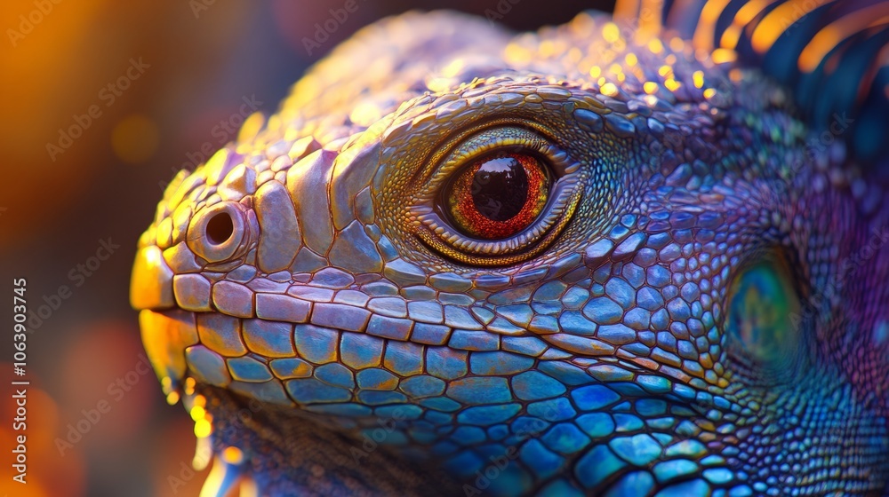 Fototapeta premium close up iguana