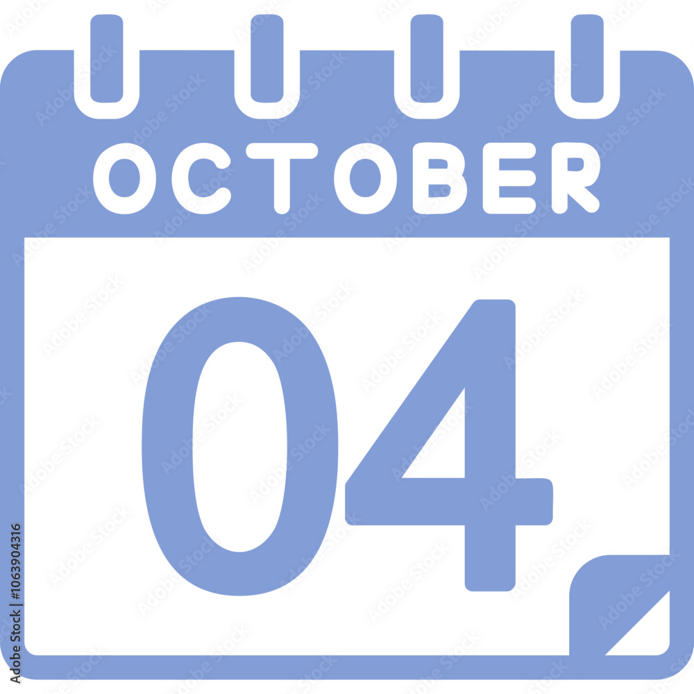 4 October Vector Icon Design 4 October Vector Icon Design