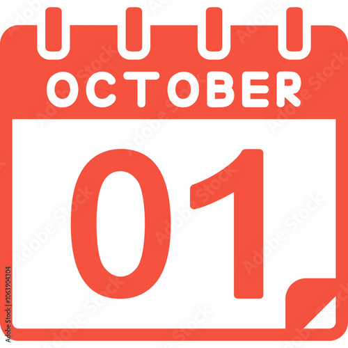 1 October Vector Icon Design