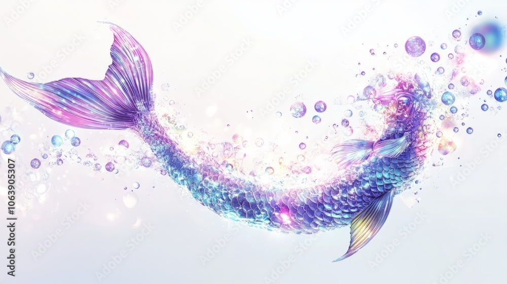 Obraz premium mermaid in the ocean. background with mermaid