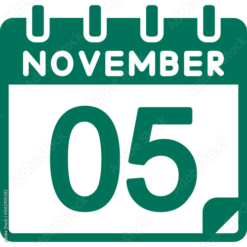 5 November Vector Icon Design