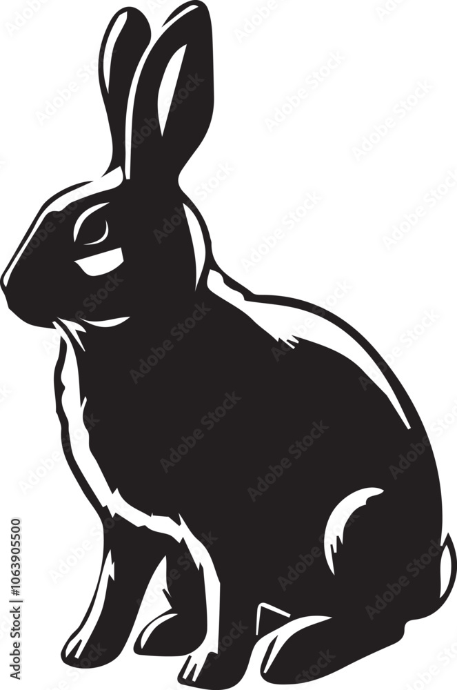 Obraz premium Rabbit silhouette vector EPS 