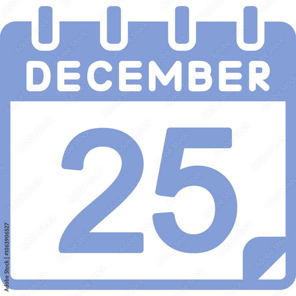 25 December Vector Icon Design
