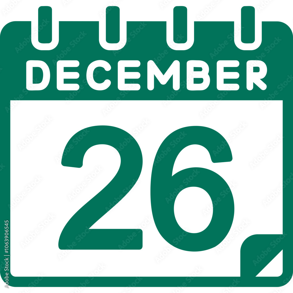 26 December Vector Icon Design 26 December Vector Icon Design