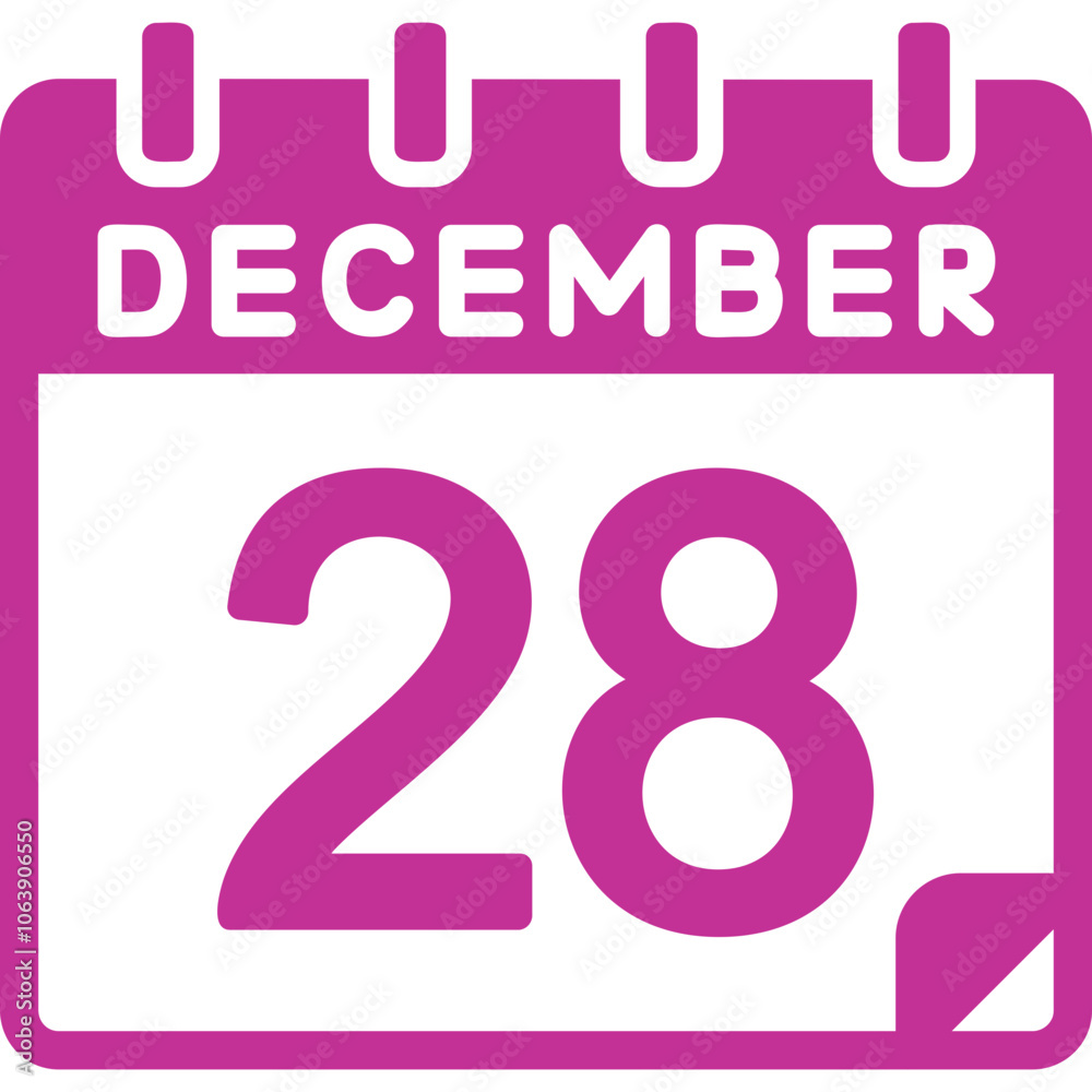 28 December Vector Icon Design