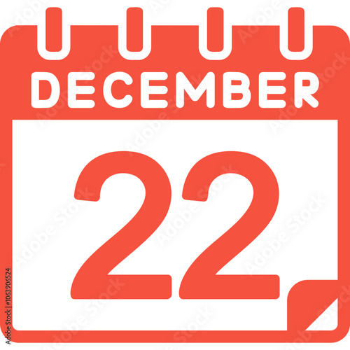 22 December Vector Icon Design