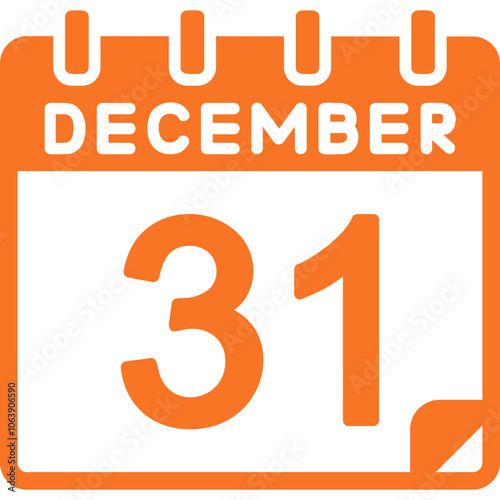 31 December Vector Icon Design