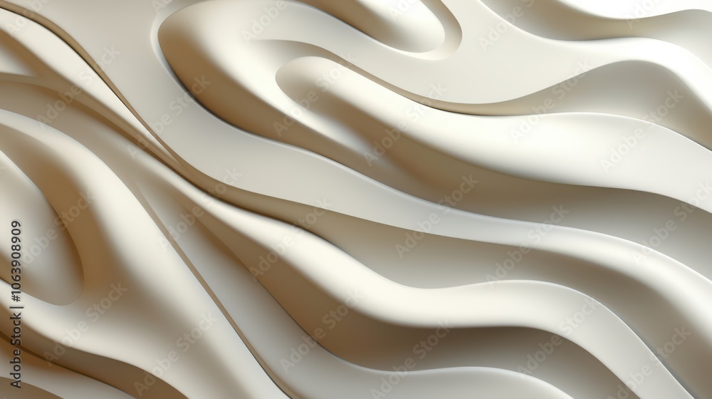 Abstract White Wavy Pattern with Soft, Curving Lines and Smooth, Flowing Transitions Abstract White Wavy Pattern with Soft, Curving Lines and Smooth, Flowing Transitions