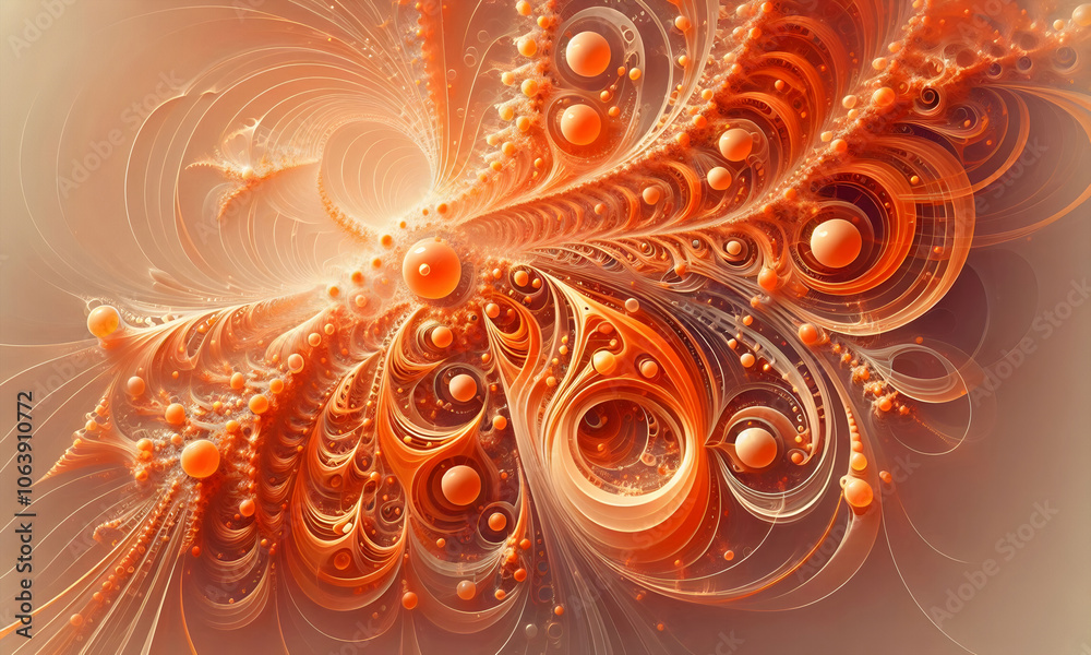 Abstraktes Fraktal in orange und beige , Hintergrund, Fraktalkunst-Hintergrund mit Tropfen für kreatives Design, Dekoration fü Tapeten , Desktop, Poster, Cover-booklet Abstraktes Fraktal in orange und beige , Hintergrund, Fraktalkunst-Hintergrund mit Tropfen für kreatives Design, Dekoration fü Tapeten , Desktop, Poster, Cover-booklet