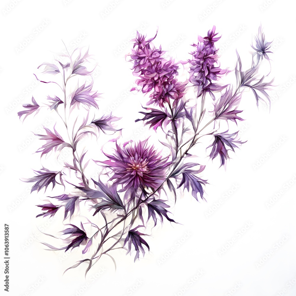 Obraz premium Flower concept design idea isolated on a white background