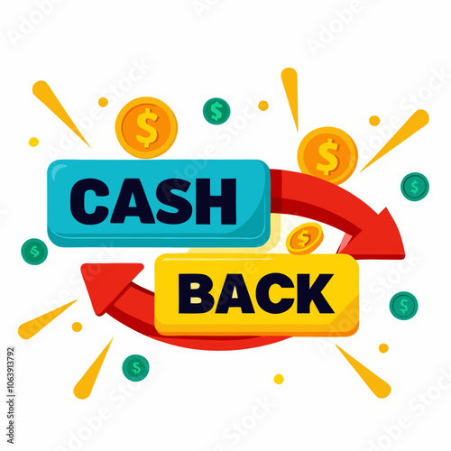 Cash back banner Cashback concept illustration (3)