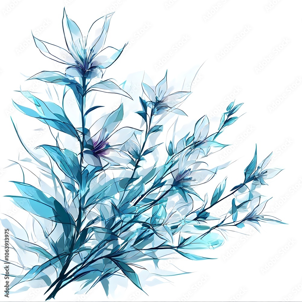Naklejka premium Flower concept design idea isolated on a white background