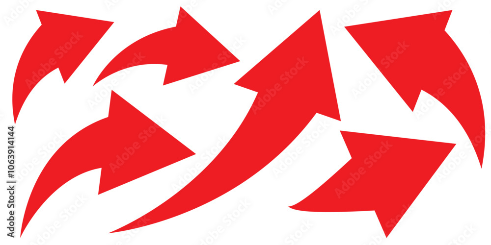 Curved arrow icons set. curved arrows. arrow symbol collection. vector Curved arrow icons set. curved arrows. arrow symbol collection. vector