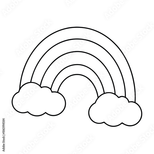 Rainbow cloud computing concept